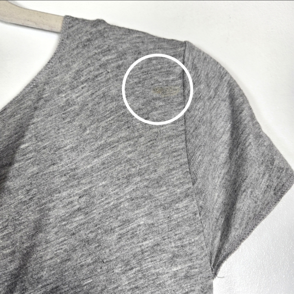 NEW Philosophy Alex Mist Gray Heather Cap Sleeve Jersey Knit T-Shirt Top Large - Picture 9 of 13